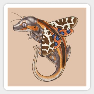 Fairy Gargoyle Gecko with Garden Moth Wings Magnet